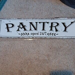 White Pantry Sign